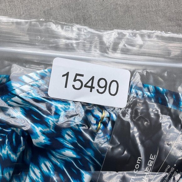 Coco Reef Swim Top Women 38D Blue White Gold Buckle Diamond Bra Stretch Tank NWT - Picture 7 of 7